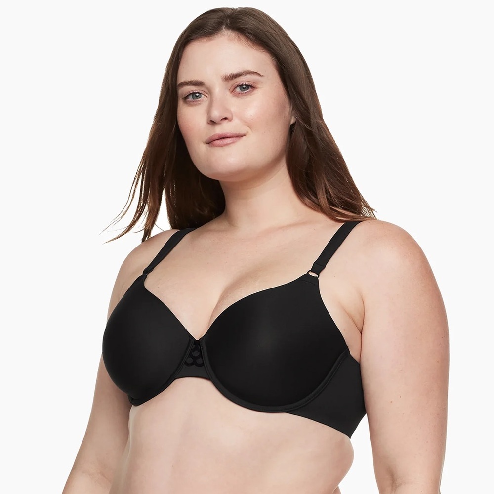 Olga by Warners To a Tee Underwire T-Shirt Bra - Black - 34D